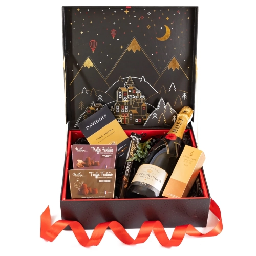 Kosz świąteczny z szampanem - Chandon