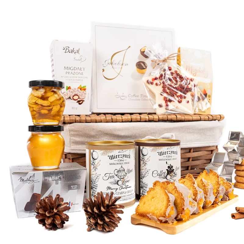 zestaw świąteczny z herbatą i miodem