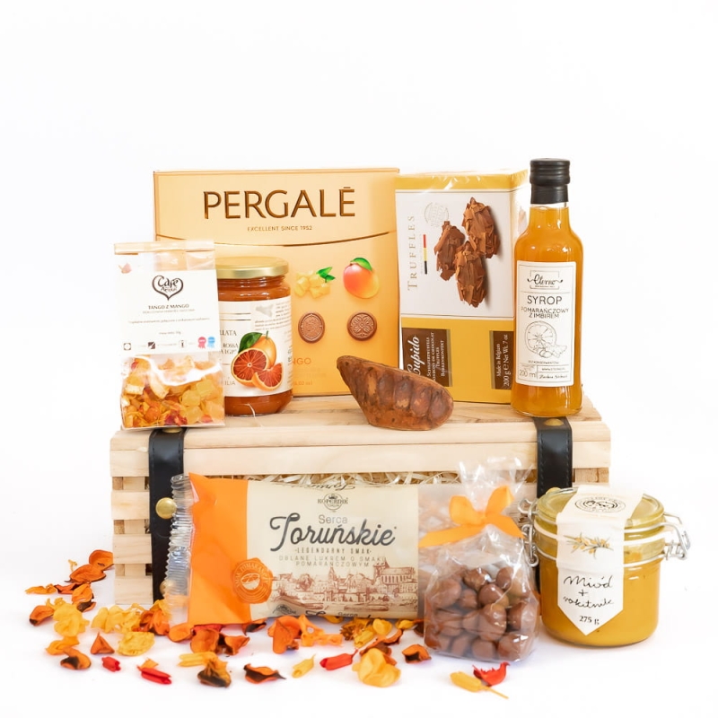 Kosz prezentowy z herbatą Hela