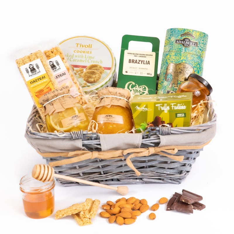 Kosz prezentowy z kawą - Paula