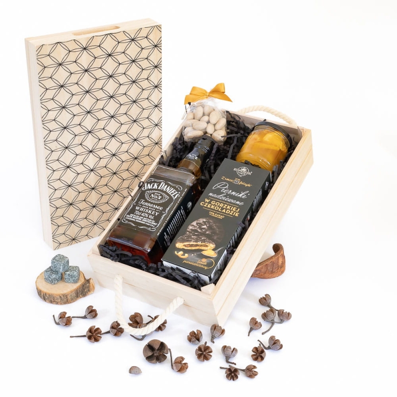 Kosz prezentowy z whisky - Jack