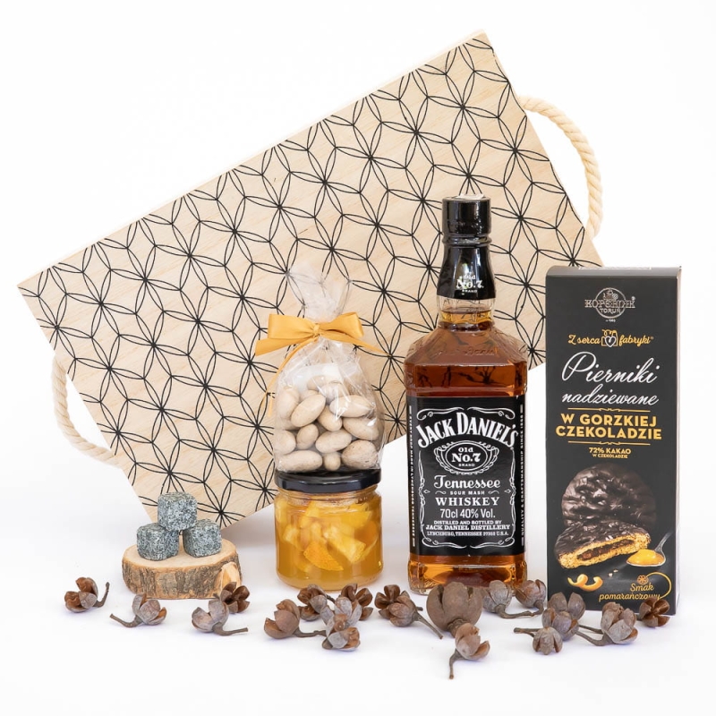 Kosz prezentowy z whisky - Jack