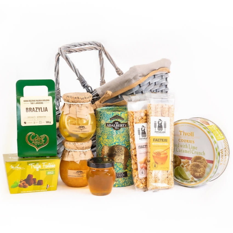 Kosz prezentowy z kawą - Paula