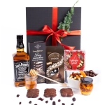 Świąteczny kosz prezentowy z whisky - Black